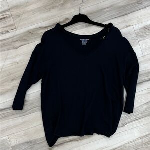 Majestic Filatures Black V-Neck Tee